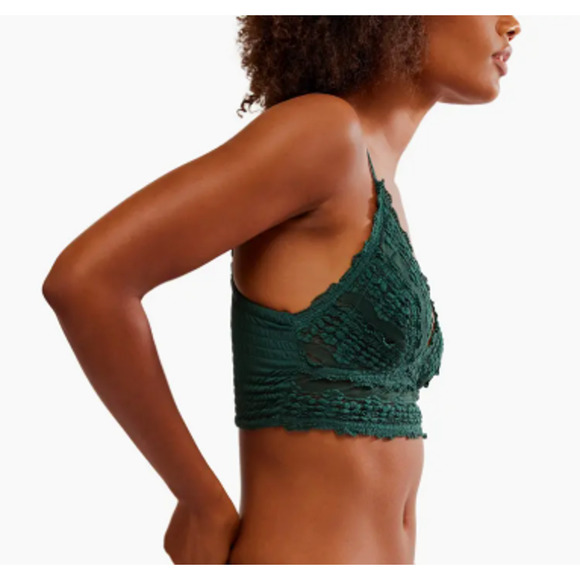 NWT Intimately FP Amina Longline Bralette Free People Green -M - Picture 4 of 10